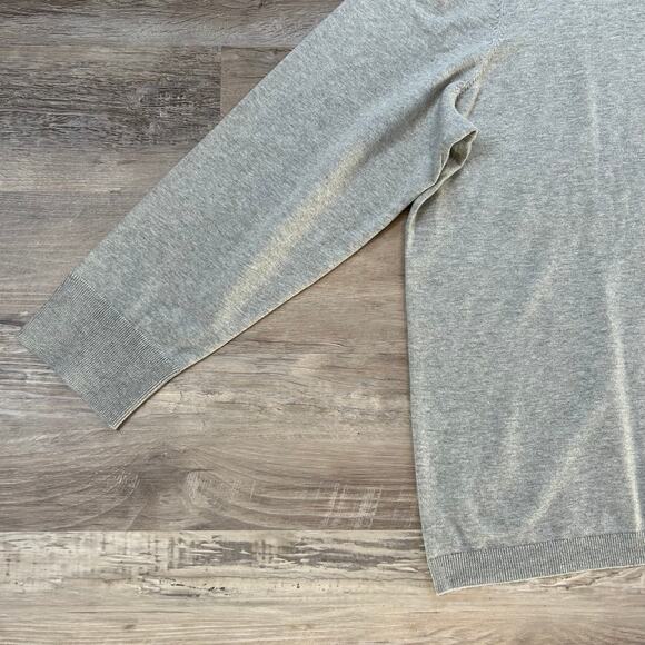 NWT Talbots Plus 3X Gray Turtleneck Sweater Button Cuff Long Sleeve Soft Stretch - Picture 2 of 8